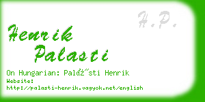 henrik palasti business card